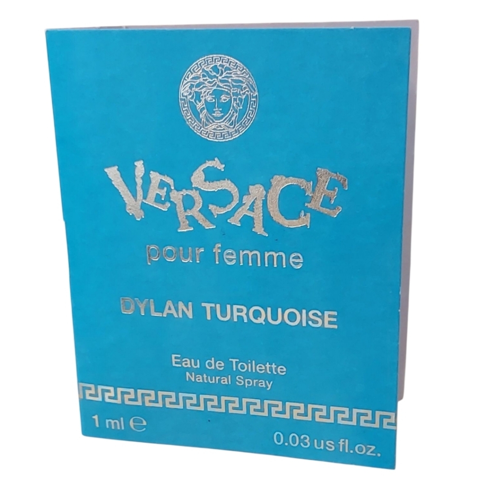 Cosmetic Makeup  Bag Pouch With Versace Dylan Turquoise Perfume Sample NWT - Picture 5 of 6